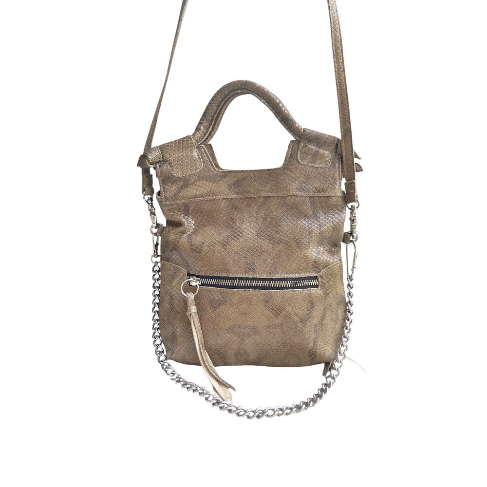 Vintage Y2K Foley + Corinna Disco City Snake Leather Convertible Crossbody Bag
